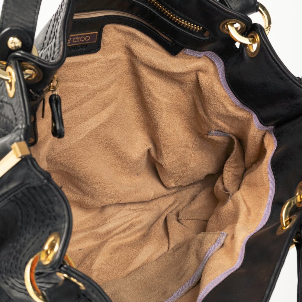 Jimmy Choo Alex Black Leather Hobo - Picture 13 of 15